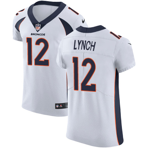 Nike Broncos #12 Paxton Lynch White Men's Stitched NFL Vapor Untouchable Elite Jersey